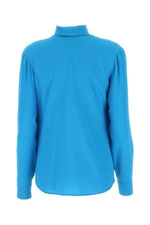 Бірюзова сорочка з крепу GUCCI (726002ZAAOG)