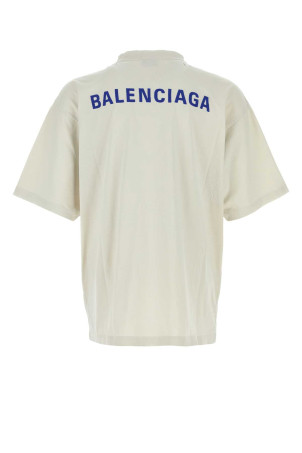Chalk cotton oversize t-shirt BALENCIAGA (764235TSVO9)