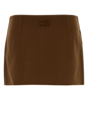 Brown wool blend mini skirt MIU MIU (MG2499SOOO15Q8)