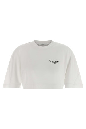 Укороченная футболка Белая GIVENCHY BW70FKP75N100 Укороченная футболка Белая GIVENCHY BW70FKP75N100