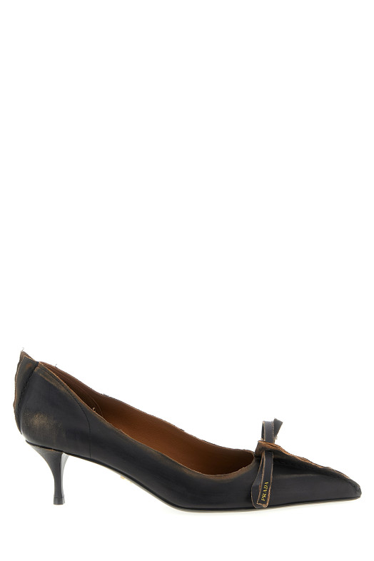 Antiqued leather pumps Brown Antiqued leather pumps Brown