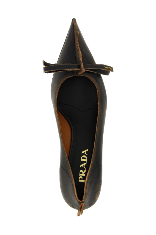 Antiqued leather pumps Brown Antiqued leather pumps Brown