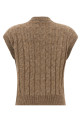 В'язаний жилет Коричневий BRUNELLO CUCINELLI MPG731316PC3592 В'язаний жилет Коричневий BRUNELLO CUCINELLI MPG731316PC3592