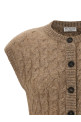 В'язаний жилет Коричневий BRUNELLO CUCINELLI MPG731316PC3592 В'язаний жилет Коричневий BRUNELLO CUCINELLI MPG731316PC3592