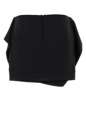 Black viscose blend mini skirt Black SALVATORE FERRAGAMO (13H634788268)