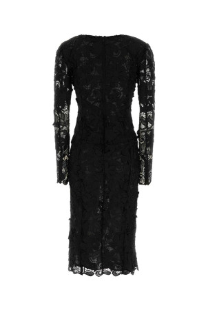 Черное платье из макраме BLUMARINE (4A348A)