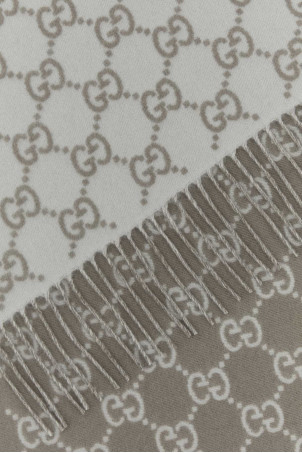 Вишитий кашеміровий двосторонній шарф GUCCI (8123173GAC0)