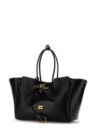 Black leather medium Carry All Bel Air handbag Black BALENCIAGA (8356702AB0X) Black leather medium Carry All Bel Air handbag Black BALENCIAGA (8356702AB0X)