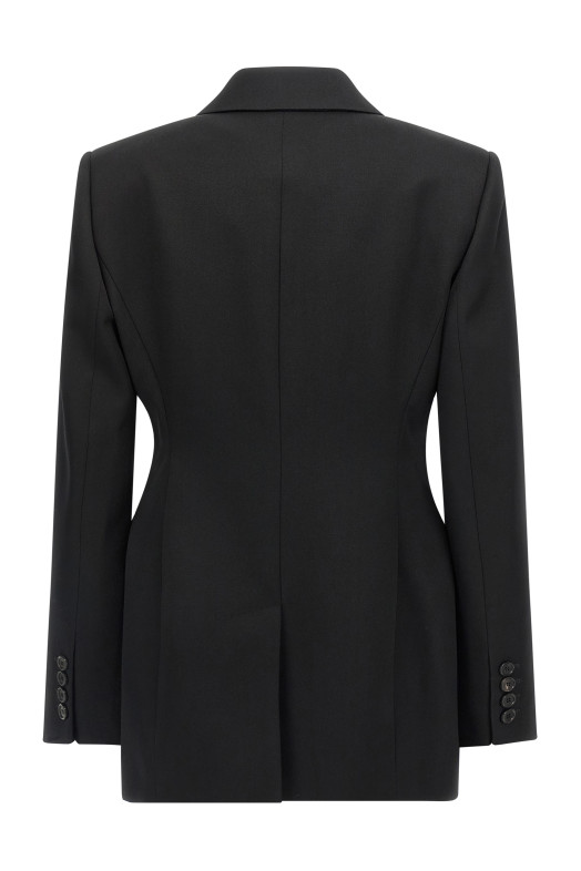 Сатиновый блейзер с лацканами Черный GIVENCHY BW30KW15CT001