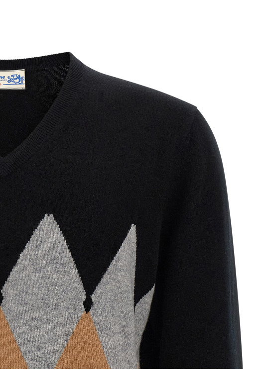 Свитер с узором «аргил» Черный BALLANTYNE B2P00112KA895510 Свитер с узором «аргил» Черный BALLANTYNE B2P00112KA895510