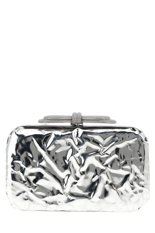 Клатч «Двойной бант с зеркалом» Серебристый PF25BG0002WRPSIL