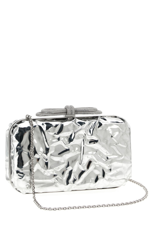 Клатч «Двойной бант с зеркалом» Серебристый PF25BG0002WRPSIL