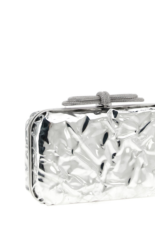 Клатч «Двойной бант с зеркалом» Серебристый PF25BG0002WRPSIL