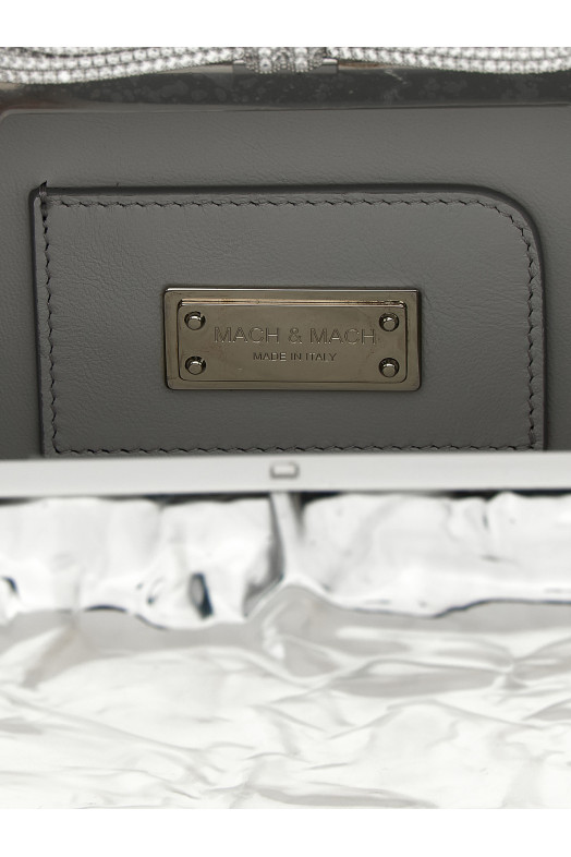 Клатч «Двойной бант с зеркалом» Серебристый PF25BG0002WRPSIL