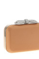 'Double Bow Satin' clutch Beige