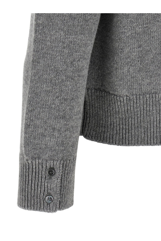 Свитер с полузастежкой-молнией 4BAR Серый THOM BROWNE MKA567AY1029055 Свитер с полузастежкой-молнией 4BAR Серый THOM BROWNE MKA567AY1029055