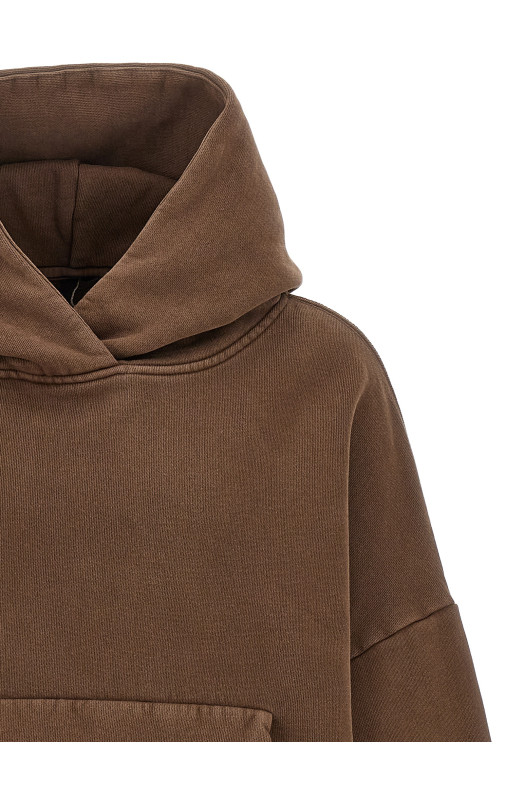 Укороченная толстовка с капюшоном, коричневая ES2125BTBT