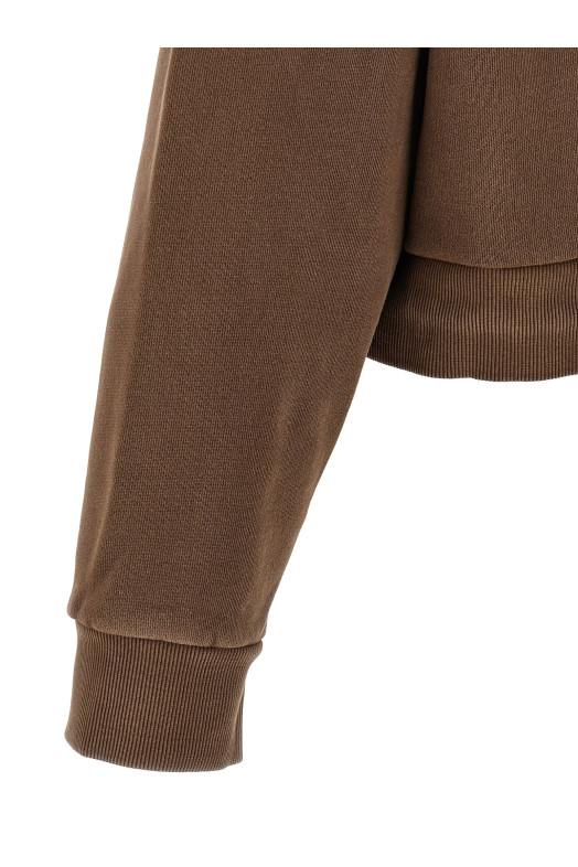 Укороченная толстовка с капюшоном, коричневая ES2125BTBT