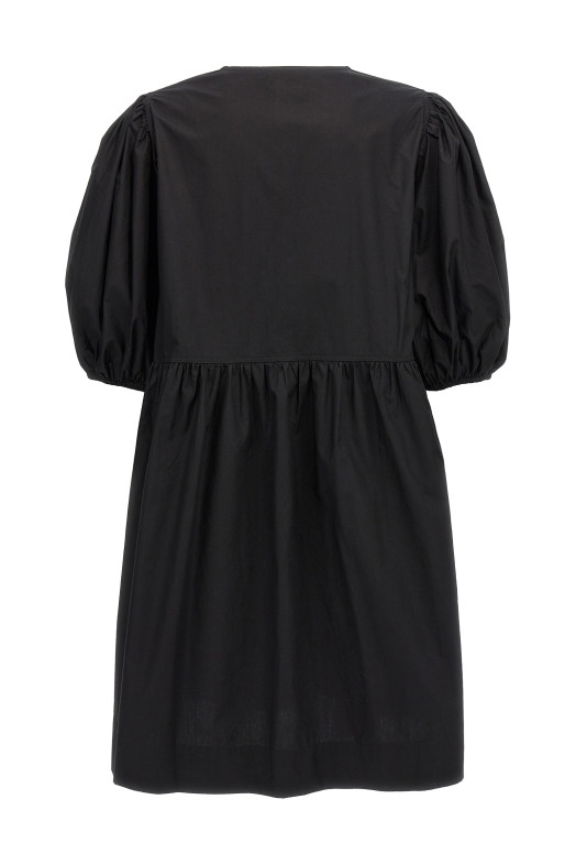 Сукня з попліну з вузликами Чорна GANNI F9005099 Сукня з попліну з вузликами Чорна GANNI F9005099