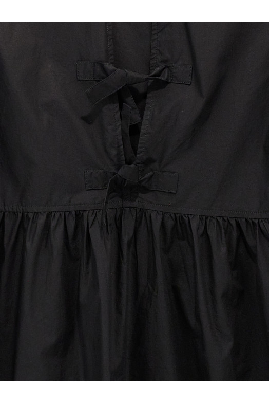 Сукня з попліну з вузликами Чорна GANNI F9005099 Сукня з попліну з вузликами Чорна GANNI F9005099