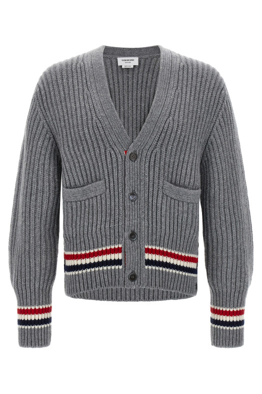 RWB tape cardigan Gray
