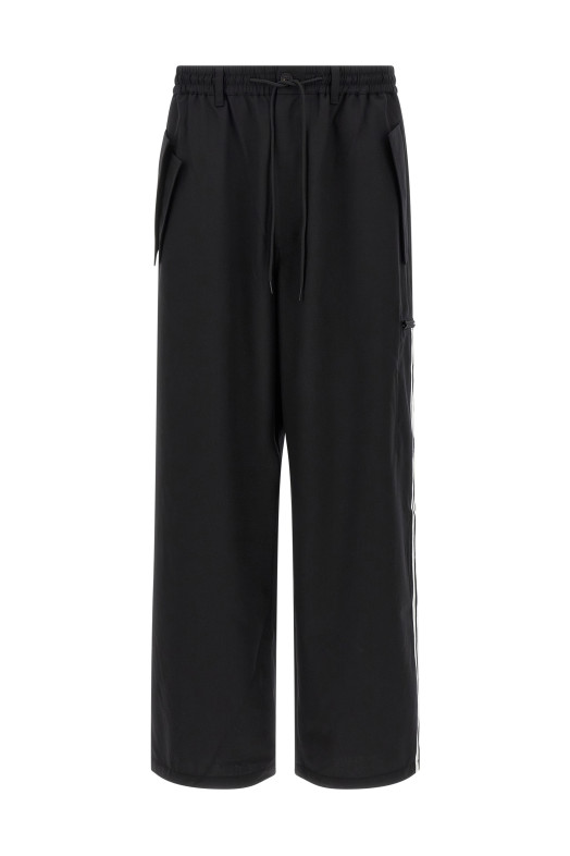 Wool blend pants Black