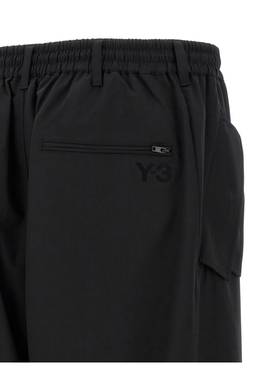 Wool blend pants Black