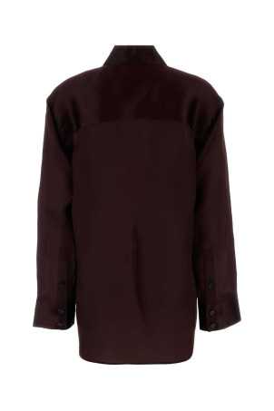 Aubergine silk Matteo shirt KHAITE (24043002W3002)