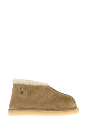 Beige suede ankle boots MIU MIU (5T516EFZF15Z0G) Beige suede ankle boots MIU MIU (5T516EFZF15Z0G)