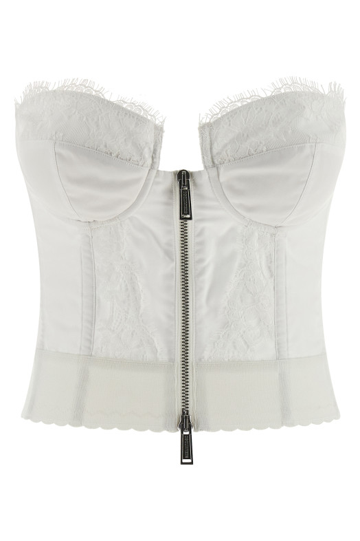 '80's' top Vaquera x Dsquared2 White