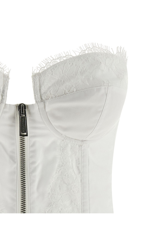 '80's' top Vaquera x Dsquared2 White