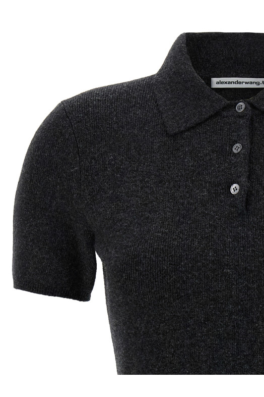 Поло-платье Gray T BY ALEXANDER WANG 4KC4256063010 Поло-платье Gray T BY ALEXANDER WANG 4KC4256063010