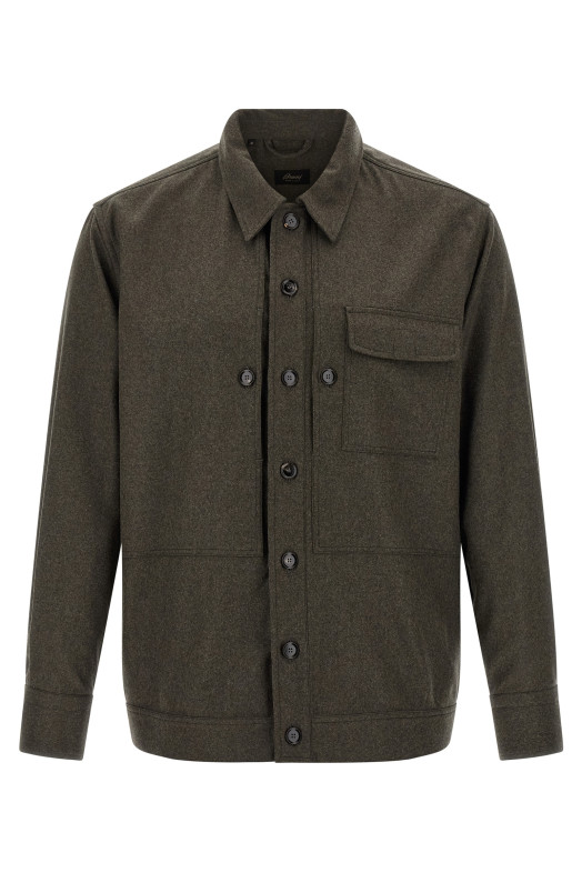 Вовняна сорочка Сіра BRIONI SCGQ0LODA543200 Вовняна сорочка Сіра BRIONI SCGQ0LODA543200