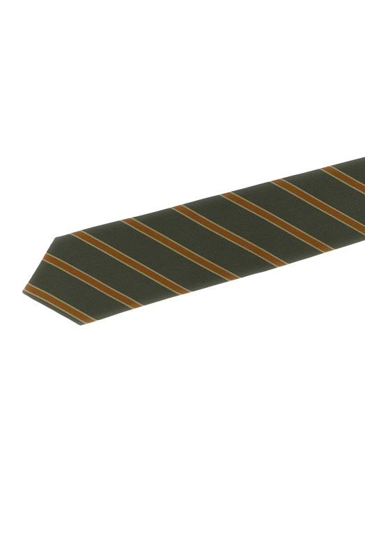 Striped tie Green