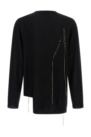 Светр з вишивкою Чорний YOHJI YAMAMOTO HLK25196BLACK2 Светр з вишивкою Чорний YOHJI YAMAMOTO HLK25196BLACK2