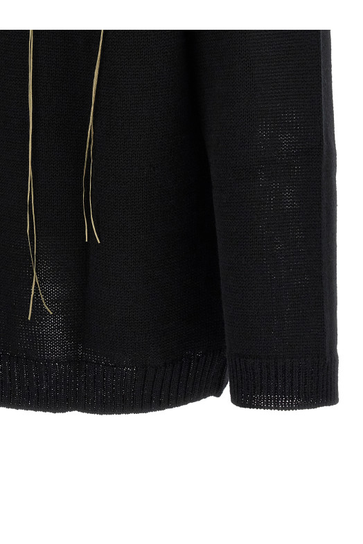 Светр з вишивкою Чорний YOHJI YAMAMOTO HLK25196BLACK2 Светр з вишивкою Чорний YOHJI YAMAMOTO HLK25196BLACK2