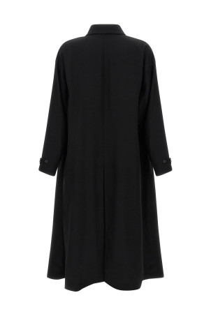 Легкий вовняний тренч Чорний YOHJI YAMAMOTO HLC04100BLACK2 Легкий вовняний тренч Чорний YOHJI YAMAMOTO HLC04100BLACK2