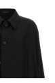 Легкий шерстяной тренч Черный YOHJI YAMAMOTO HLC04100BLACK2