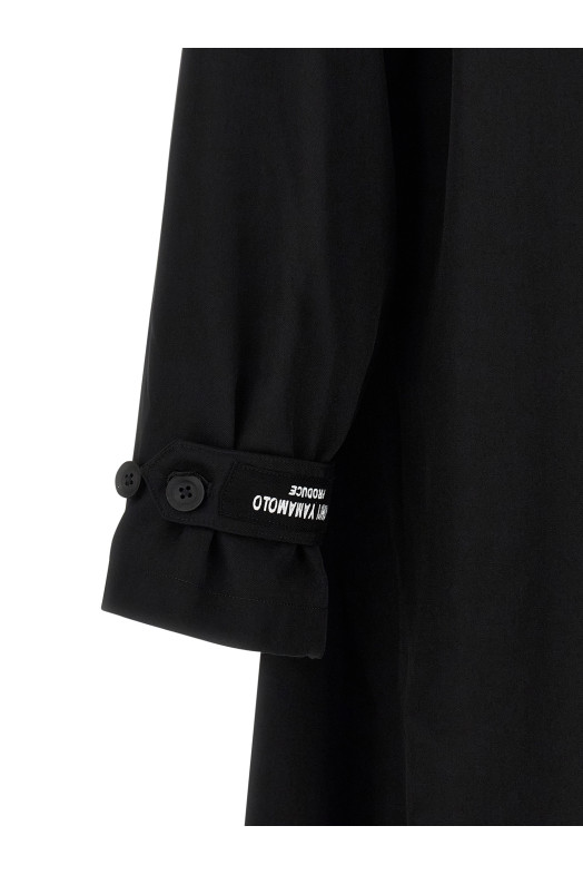 Легкий шерстяной тренч Черный YOHJI YAMAMOTO HLC04100BLACK2