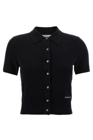 Кардиган-поло Чорний T BY ALEXANDER WANG 4KC4251061001 Кардиган-поло Чорний T BY ALEXANDER WANG 4KC4251061001