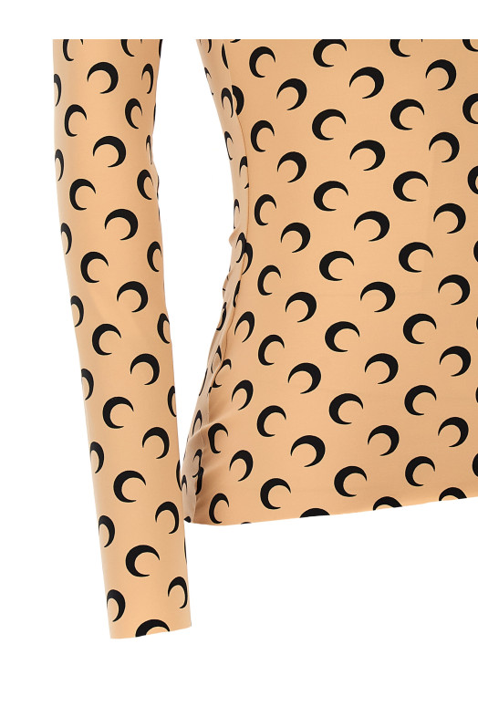 'Moon Printed Jersey' top  Beige 'Moon Printed Jersey' top  Beige