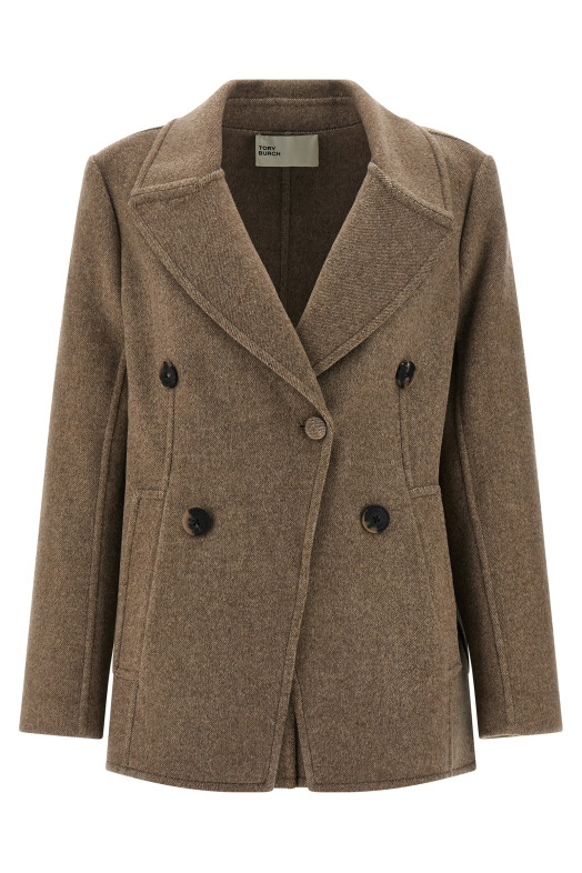 Вовняне пальто Бежеве TORY BURCH 176371096 Вовняне пальто Бежеве TORY BURCH 176371096