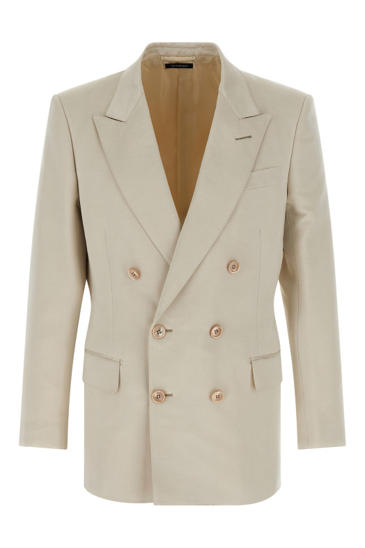 Double-breasted blazer Beige