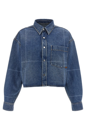 Укорочена джинсова сорочка Синя DENIM X ALEXANDER WANG 4DC4252913400C Укорочена джинсова сорочка Синя DENIM X ALEXANDER WANG 4DC4252913400C