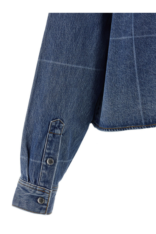 Укорочена джинсова сорочка Синя DENIM X ALEXANDER WANG 4DC4252913400C Укорочена джинсова сорочка Синя DENIM X ALEXANDER WANG 4DC4252913400C