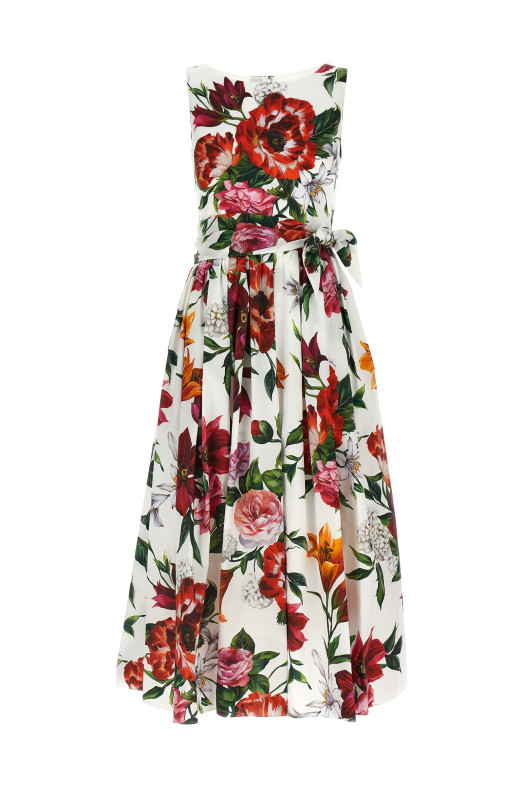 Сукня з квітковим принтом, різнокольорова DOLCE & GABBANA F6TZTTHS5TQHA5PB