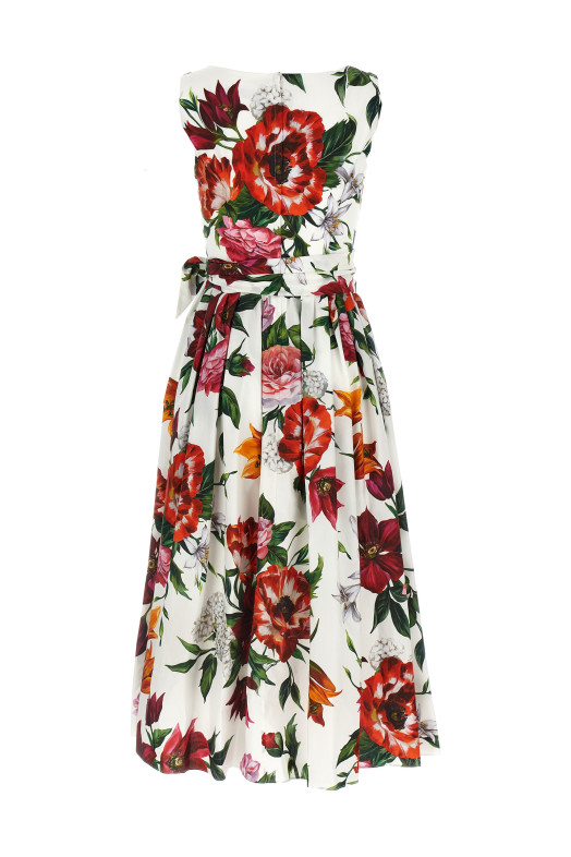 Сукня з квітковим принтом, різнокольорова DOLCE & GABBANA F6TZTTHS5TQHA5PB