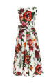 Сукня з квітковим принтом, різнокольорова DOLCE & GABBANA F6TZTTHS5TQHA5PB