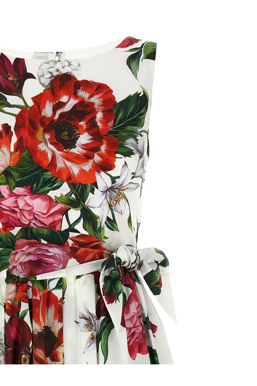 Сукня з квітковим принтом, різнокольорова DOLCE & GABBANA F6TZTTHS5TQHA5PB