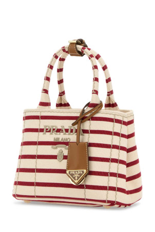 Вышитая холщовая мини-сумочка PRADA (1BA038V8OX2HJN) Вышитая холщовая мини-сумочка PRADA (1BA038V8OX2HJN)